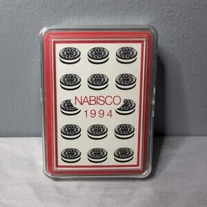 Vintage 1994 Nabisco Oreo Playing Cards Plastic Case Complete Deck Poker Gemaco